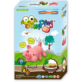 Jumping Clay Farma - Prasátko samoschnoucí modelovací hmota 51 g + papírová maketa + tvořítko 5+