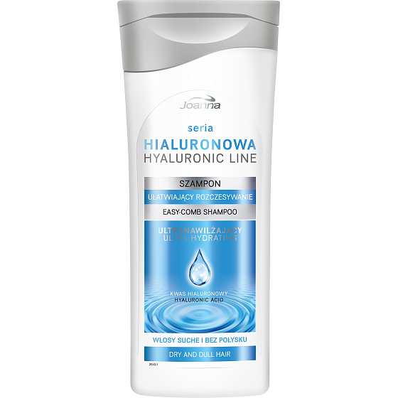 Joanna Hyaluronic Line šampon s kyselinou hyaluronovou na suché vlasy bez lesku 200 ml