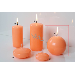 Lima Reflex fosforowa pomarańczowa świeczka kula 80 mm 1 sztuka