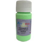 Art e Miss Świat uniwersalna akrylowa farba 84 Neon zielona 40 g