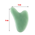 Chalcedon zielony Gua Sha redukuje zmarszczki, obrzęki, poprawia elastyczność skóry 5 x 8 cm, kamień miłości, radości
