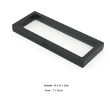 Ramka 3D uniwersalna plastikowa z folią, czarna 9 x 23 cm