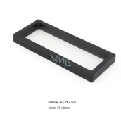 Ramka 3D uniwersalna plastikowa z folią, czarna 9 x 23 cm