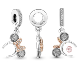 Zawieszka ze srebra próby 925 Disney Minnie Mouse, charms do bransoletki film