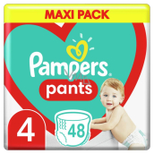 Pampers Pants Maxi pack rozmiar 4, 9 - 15 kg pieluchy 48 sztuk