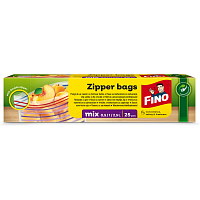 Fino Zipper zamykane torby mix rozmiarów (10x0,5L / 10x1L / 5x2,5L) 25 sztuk