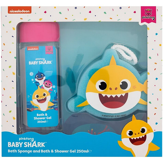 Pinkfong Baby Shark żel pod prysznic dla dzieci i gąbka + 250 ml