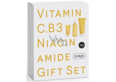 Ziaja Vitamin C.B3 Niacynamid krem do twarzy 50 ml + balsam do ciała 200 ml + tonik do twarzy w sprayu 190 ml, zestaw kosmetyczny
