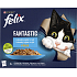 Felix Fantastic saszetki dla kotów z łososiem, płastugą, tuńczykiem i dorszem, 12 × 85 g