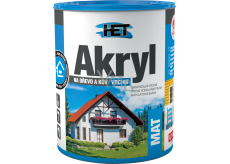 Het Akryl Mat univerzální barva na dřevo i kov, 0100 bílá, 700 g