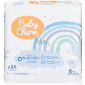Baby Charm jednorázowe pieluchy Super Dry Flex XL 13-18 kg, 26 sztuk