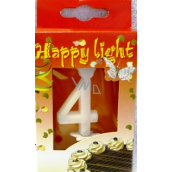 Happy light Świeczka urodzinowa cyfra 4 w pudełku