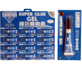 Samson Super Glue żelowe klej sekundowy niebieskie 12 x 3 g