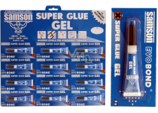 Samson Super Glue żelowe klej sekundowy niebieskie 12 x 3 g