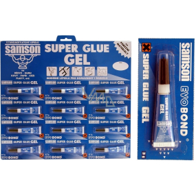 Samson Super Glue żelowe klej sekundowy niebieskie 12 x 3 g
