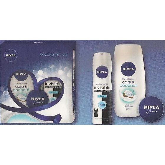 Nivea Deo Pure antiperspirant sprej 150 ml + sprchový gel 250 ml + krém 30 ml, kosmetická sada