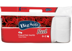 Big Soft Red papier toaletowy biały 200 arkuszy 3 warstwowy 10 sztuk
