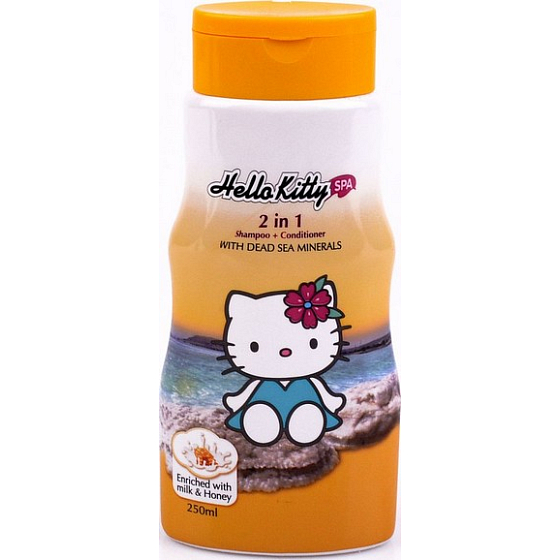 Hello Kitty Minerály z Mrtvého moře 2v1 šampon a kondicionér pro děti 250 ml