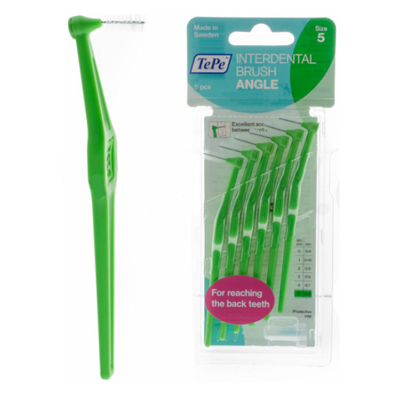 TePe Angle Szczoteczki międzyzębowe 0,8 mm zielone 6 sztuk