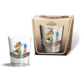 Nekupto Hobby szklany prezentowy ludzik Najlepszy ogrodnik 0,04 l