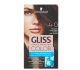 Schwarzkopf Gliss Color farba do włosów 4-0 Naturalny ciemny brąz 2 x 60 ml
