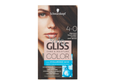 Schwarzkopf Gliss Color farba do włosów 4-0 Naturalny ciemny brąz 2 x 60 ml