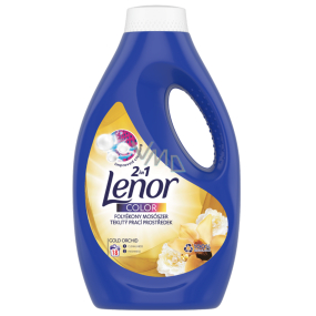 Lenor Color 2v1 Gold Orchid vůně vanilky, mimózy, růží a broskví tekutý prací gel na barevné prádlo 18 dávek 990 ml Lenor Color 2v1 Gold Orchid vůně vanilky, mimózy, růží a broskví tekutý prací gel na barevné prádlo 18 dávek 990 ml