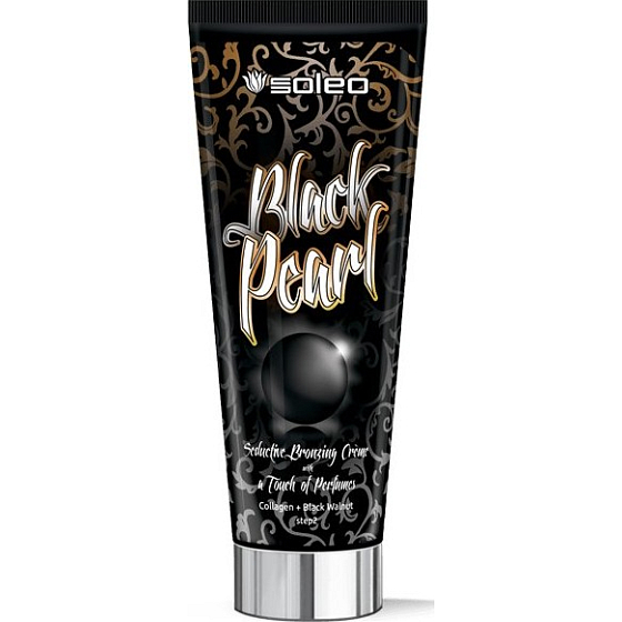 Soleo Black Pearl Silně tónující bronzer do solária s kolagenem a vůní parfému 150 ml