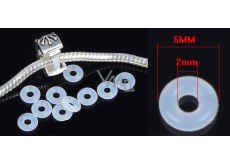 Silikonowa wkładka do stoperów - Guma silikonowa, hamulec 2 x 6 mm, 10 sztuk