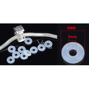 Silikonowa wkładka do stoperów - Guma silikonowa, hamulec 2 x 6 mm, 10 sztuk