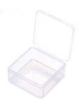 Plastowa skrzyneczka czarna 4,3 x 4,3 x 2 cm 1 sztuka