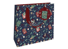 Niekupiony Papierowa Torebka Luksusowa Niebieska 18 x 16 cm Prezenty Bożonarodzeniowe