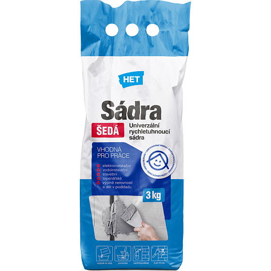 Het gips szary, 3 kg