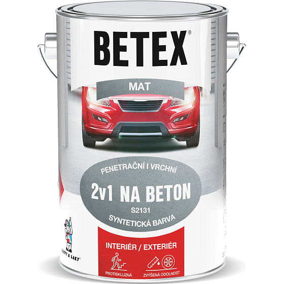 Betex S2131 2w1 farba podstawowa i wierzchnia na beton 0110 szary, 5 kg