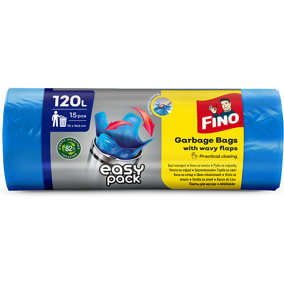 Fino worki na śmieci Easy Pack 120L 15 sztuk