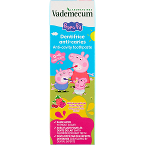 Vademecum Peppa Pig Czerwony Owoc pasta do zębów dla dzieci 0–6 lat, 50 ml