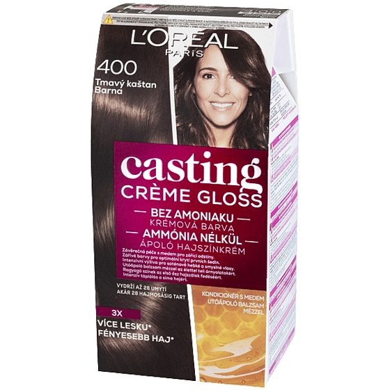 Loreal Paris Casting Creme Gloss farba do włosów 400 ciemny kasztan