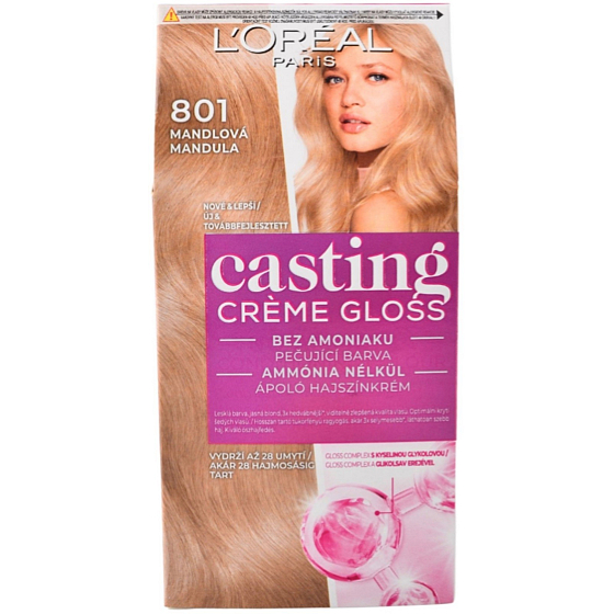 Loreal Paris Casting Creme Gloss farba do włosów 801 migdałowa