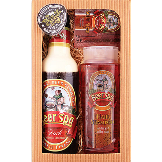 Bohemia Gifts Beer Spa šampon na vlasy 250 ml + koupelová pěna 500 ml + toaletní mýdlo 70 g, kosmetická sada