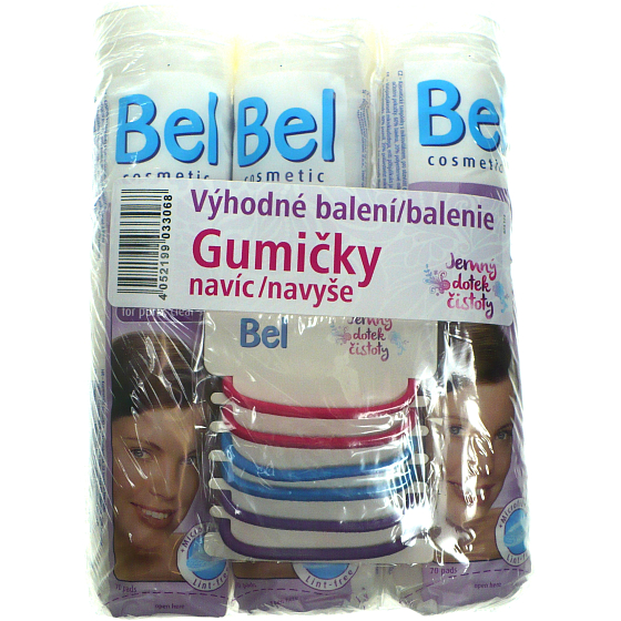 Bel Cosmetic Kosmetické tampony 3 x 70 kusů + gumičky