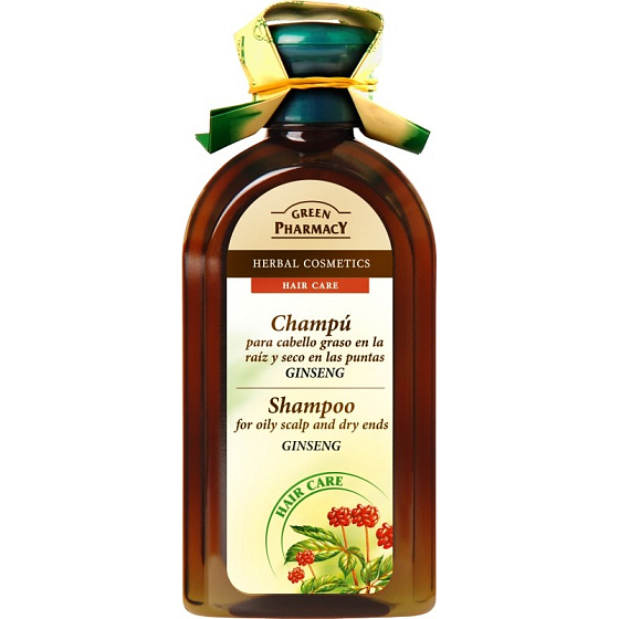 Green Pharmacy Ženšen šampon pro mastící se suché vlasy 350 ml