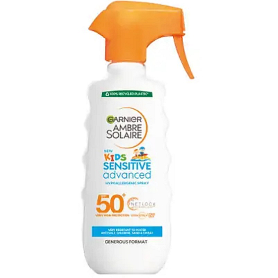 Garnier Ambre Solaire Kids Sensitive SPF50+ opalovací mléko sprej 300 ml