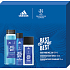 Adidas UEFA Champions League Best of The Best parfémovaný deodorant sklo 75 ml + sprchový gel 250 ml + deodorant sprej 150 ml, kosmetická sada pro muže