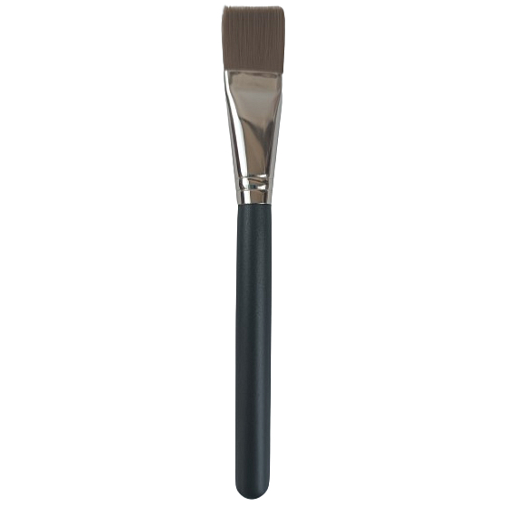 VeMDom Kosmetický štětec H na tvářenku rovný plochý hnědý vlas 17 cm 1 kus