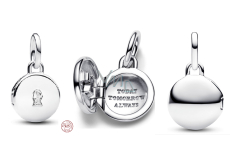 Charm Srebrny 925 Medalion Klucz, zawieszka na bransoletkę miłość