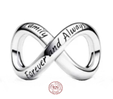 Charm Srebrna 925 Infinity nieskończoność, koralik na bransoletkę rodzina