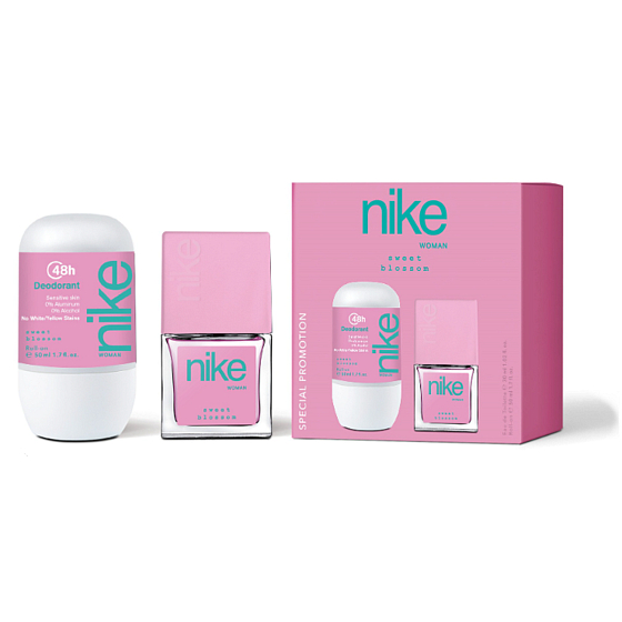 Nike Sweet Blossom woda toaletowa 30 ml + dezodorant w kulce 50 ml, zestaw prezentowy dla kobiet