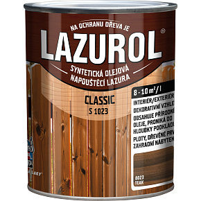 Lazurol Classic S1023 cienkowarstwowa lazura do drewna z zawartością olejów, 0023 teak, 750 ml