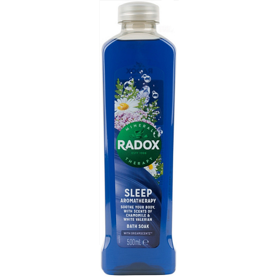 Radox Sleep Aromatherapy pěna do koupele 500 ml – relaxační pěna s uklidňující vůní, ideální pro večerní koupel a zklidnění před spánkem.