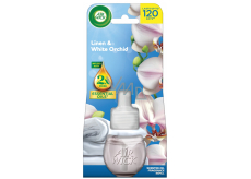 Air Wick Essential Oils Linen & White Orchid - Prádlo a bílá orchidej, elektrický osvěžovač náhradní náplň 19 ml